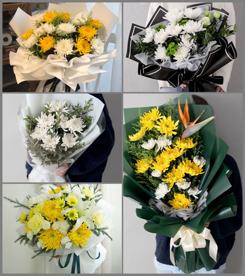 四川成都彭州市桂花镇龙头村白事花束代送